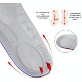 5 Pairs 081 Soft Breathable Shockproof Massage Sports Full Insole Shoe-pad  Size:S (230-250mm)(Grey)