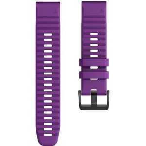 For Garmin Fenix 6X 26mm Smart Watch Quick Release Silicon Wrist Strap Watchband(Purple)