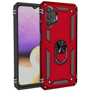 For Samsung Galaxy A32 5G Shockproof TPU + PC Protective Case with 360 Degree Rotating Holder(Red)
