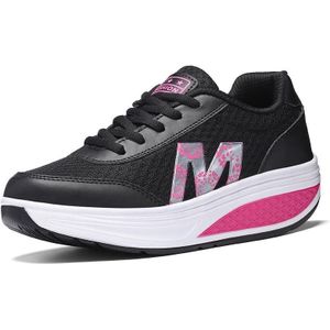 Dames sneakers dikke bodem platformschoenen mesh ademende rocker schoenen  maat: 35