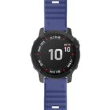 For Garmin Fenix 6 22mm Smart Watch Quick Release Silicon Wrist Strap Watchband(Dark Blue)