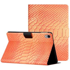 Voor iPad mini 6 effen kleur krokodiltextuur lederen slimme tablethoes