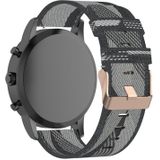 22mm Stripe Weave Nylon Wrist Strap Watch Band for Fossil Hybrid Smartwatch HR  Male Gen 4 Explorist HR & Sport (Grey)