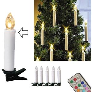 2 Boxes Christmas Tree Decoration LED Clip Candle Valentine Day Remote Control Candle