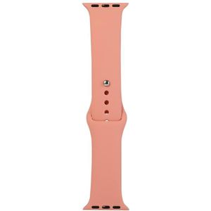 For Apple Watch Series 6 & SE & 5 & 4 40mm / 3 & 2 & 1 38mm Silicone Watch Replacement Strap  Short Section (female)(Begonia)