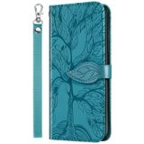 For Samsung Galaxy A80 / A90 Life of Tree Embossing Pattern Horizontal Flip Leather Case with Holder & Card Slot & Wallet & Photo Frame & Lanyard(Lake Blue)