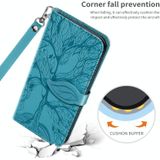 For Samsung Galaxy A80 / A90 Life of Tree Embossing Pattern Horizontal Flip Leather Case with Holder & Card Slot & Wallet & Photo Frame & Lanyard(Lake Blue)