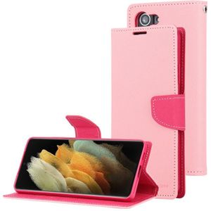 For Samsung Galaxy S21 5G GOOSPERY FANCY DIARY Horizontal Flip PU Leather Case with Holder & Card Slots & Wallet (Pink)