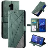 Voor Huawei Mate 20 Lite Skin Feel Splicing Horizontal Flip Leather Case met Holder & Card Slots & Wallet & Photo Frame(Groen)