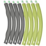 0 7 kg 6-sectie Fitness verwisselbare spons schuim hoelahoep voor Adult(Green)