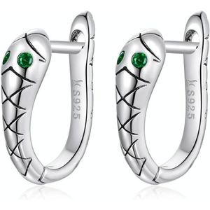 S925 Sterling Silver Smart Snake Ear Studs Women Earrings(Silver)