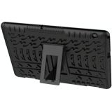 For Huawei MediaPad T5 Tire Texture Shockproof TPU + PC Protective Case with Holder(Black)