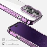 Voor iPhone 14 iPAKY Aurora-serie schokbestendige pc + TPU-beschermende telefoonhoes (transparant paars)