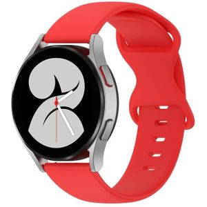 Voor Samsung Galaxy Watch 4 40mm 20mm vlindergesp Effen kleur siliconen horlogeband