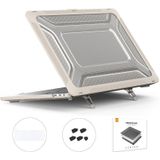 Voor MacBook Pro 16 A2141 ENKAY Hat-Prince 3 in 1 Beschermende Beugel Case Cover Hard Shell met TPU Toetsenbord Film/Anti-stof Pluggen  Versie: US (Khaki)