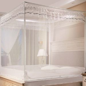 Household Free Installation Thickened Encryption Dustproof Mosquito Net  Size:200x220 cm  Style:Full Bottom(White)