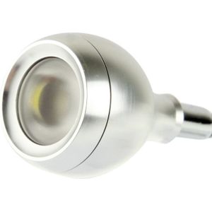 3W 360 Degree Rotation USB Metal Flexible Neck LED Light with Switch & Clip (Warm White Light Silver)