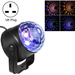 MGY-019 6W Afstandsbediening LED Crystal Magic Ball Licht kleurrijke roterende stage laserlicht  specificatie: UK Plug