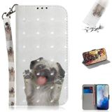 For Galaxy S20 3D Formula Pattern Magnetic Attraction Horizontal Flip Leather Case with Lanyard  Support Holder & Card Slot & Wallet(Pekingese Dog)