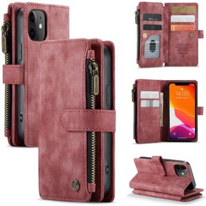 Caseme-C30 PU + TPU multifunctionele horizontale flip lederen tas met houder & kaart slot & portemonnee & rits zak voor iPhone 12 mini