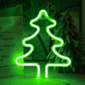 Kerstdecoratie Neon lichten aan de muur gemonteerde ornamenten  spec: boomgroen licht