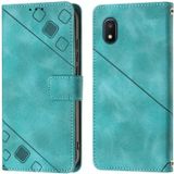 Voor Samsung Galaxy A10e / A20e Skin-feel relif lederen telefoonhoes