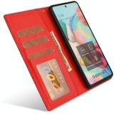 Voor Samsung Galaxy A71 Ultra-dunne scheidbare magnetische horizontale flip lederen geval met kaartsleuf &portemonnee (rood)