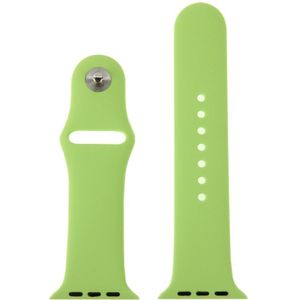 Voor de Apple Watch Sport 38mm High-performance Rubber Sport horlogeband met Pin-en-tuck Closure(Green)