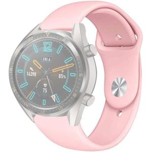 22mm For Huawei Watch GT2e GT2 46mm Monochrome Silicone Reverse Buckle Strap(Pink)