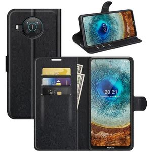 For Nokia X10/X20 Litchi Texture Horizontal Flip Protective Case with Holder & Card Slots & Wallet(Black)