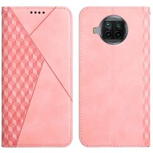 For Xiaomi Mi 10T Lite 5G Diamond Pattern Splicing Skin Feel Magnetic Horizontal Flip Leather Case with Card Slots & Holder & Wallet(Rose Gold)