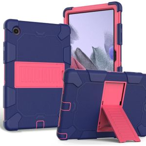 Voor Samsung Galaxy Tab A8 10.5 2021 Two-Color Robot Silicone + PC Tablet Case (Navy Blue + Rose Red)