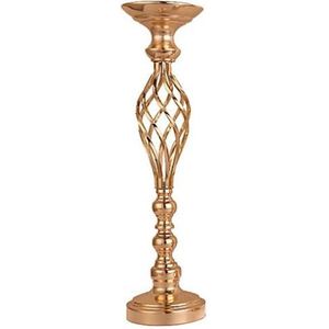 Gold Plated Wrought Iron Candlestick Window Wedding Props Decoration  Size:54cm