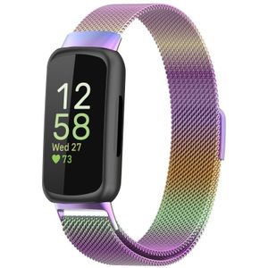 Voor Fitbit Inspire 3 Milanese metalen horlogeband