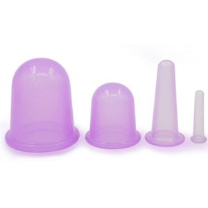 4 in 1 Health Care Body Massage Vacuum Silicone Cupping Cups Random Color Delivery
