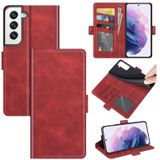 Voor Samsung Galaxy S22 5G Dual-Side Magnetic Gesp horizontale Flip Leren Case met Houder & Card Slots & Portemonnee