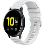 Voor Samsung Galaxy Watch Active 2 44 mm 20 mm golvend puntpatroon effen kleur siliconen horlogeband