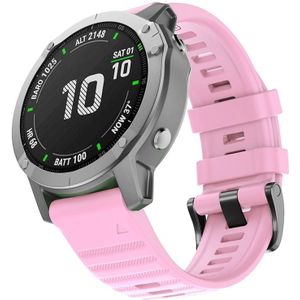 For Garmin Fenix 6 22mm Silicone Smart Watch Replacement Strap Wristband(Pink)