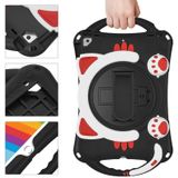 Cute Cat King Kids Shockproof EVA Protective Case with Holder & Shoulder Strap & Handle For iPad 10.2 2021 / 2020 / 2019 / Pro 10.5 / Air 10.5(Black Red)