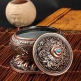 Unique Mosquito Incense Burner Mosquito Coil Holder with Metal Mesh Cover(Red Bronze)