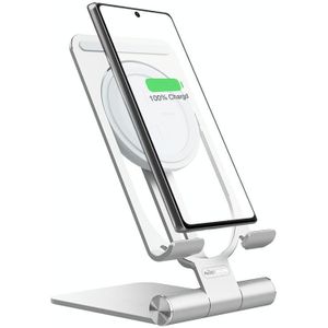 NILLKIN 2 in 1 15W PoweHold Mini Vertical Foldable Detachable Wireless Charger Mobile Phone Holder (Silver)
