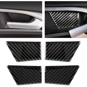 4 PCS Car Carbon Fiber Door Inner Handle Wrist Panel Decorative Sticker for Ford New Mondeo