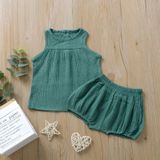 Children multicolor vest + big PP shorts two-piece suit (Color:Green Size:100)