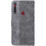 Voor Motorola Moto G8 Play / One Macro Geometric reliëf lederen telefooncase