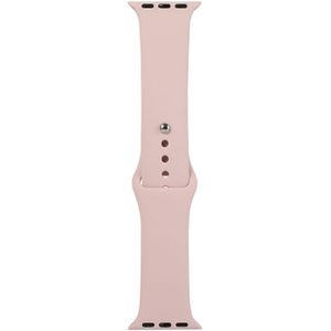 For Apple Watch Series 5 & 4 40mm / 3 & 2 & 1 38mm Silicone Watch Replacement Strap  Long Section (Men)(Sand Pink)