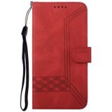 Voor Samsung Galaxy S21 FE 5G Cubic Skin Feel Flip Leather Phone Case