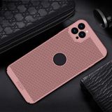 MOFi Honeycomb Texture Breathable PC Shockproof Protective Back Cover Case For iPhone 12 Pro(Rose Gold)