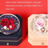 Octagonal Single Drawer Gift Box Eternal Flower Jewelry Box(Classic Navy)
