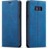 For Galaxy S8 Forwenw Dream Series Oil Edge Strong Magnetism Horizontal Flip Leather Case with Holder & Card Slots & Wallet & Photo Frame(Blue)
