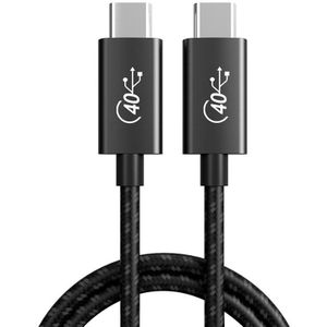 PD 100W USB-C / TYPE-C tot USB-C / Type-C Thunderbolt 4 Full-functionele gegevenskabel  kabellengte: 1 5 m (zwart en grijs mesh)